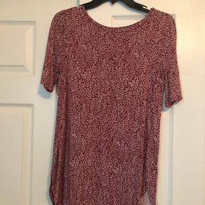 Maroon tunic top